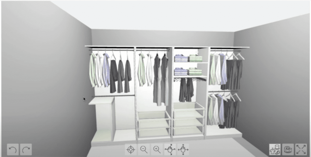 A picture of the inside of our proposed fitted wardrobe.